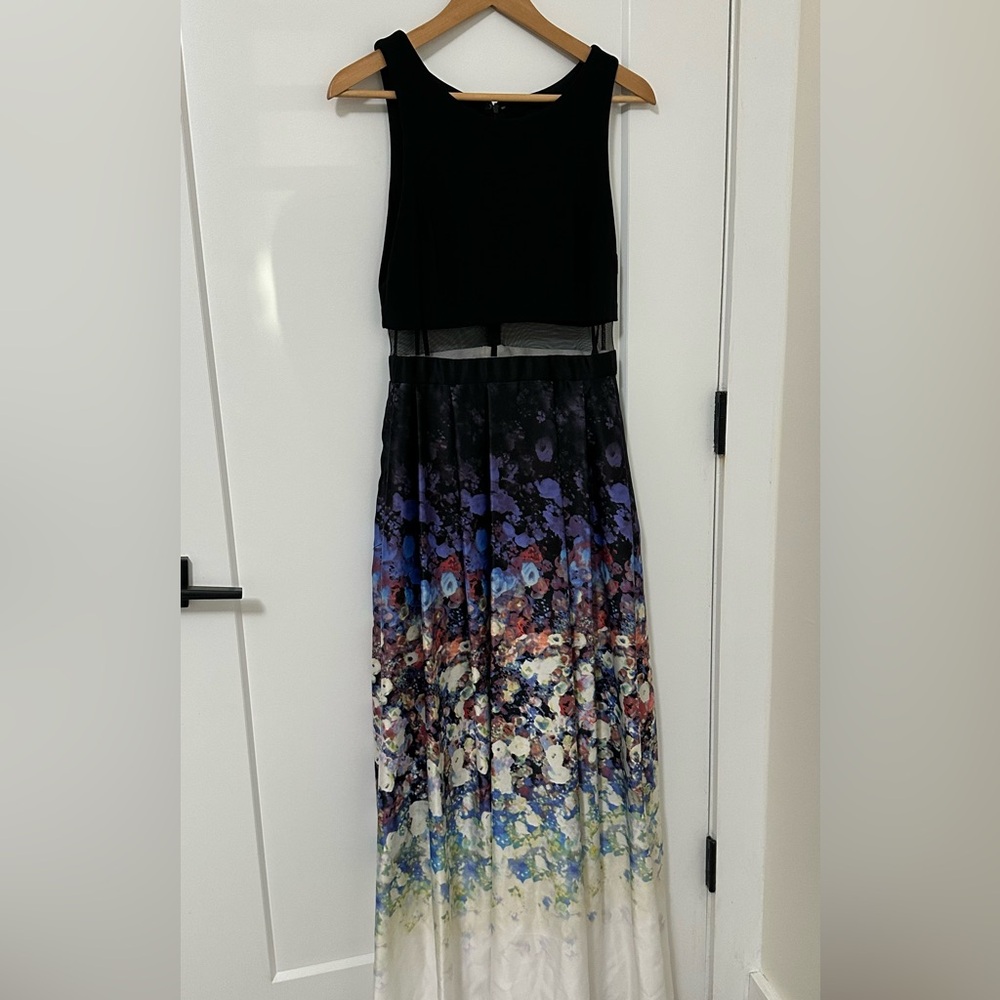 Adam Black Dress with Subtle Silver Logo Detail
